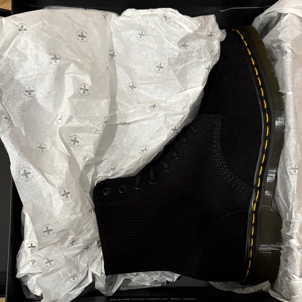 Dr. Martens Black Corduroy 1460 Undercover boots